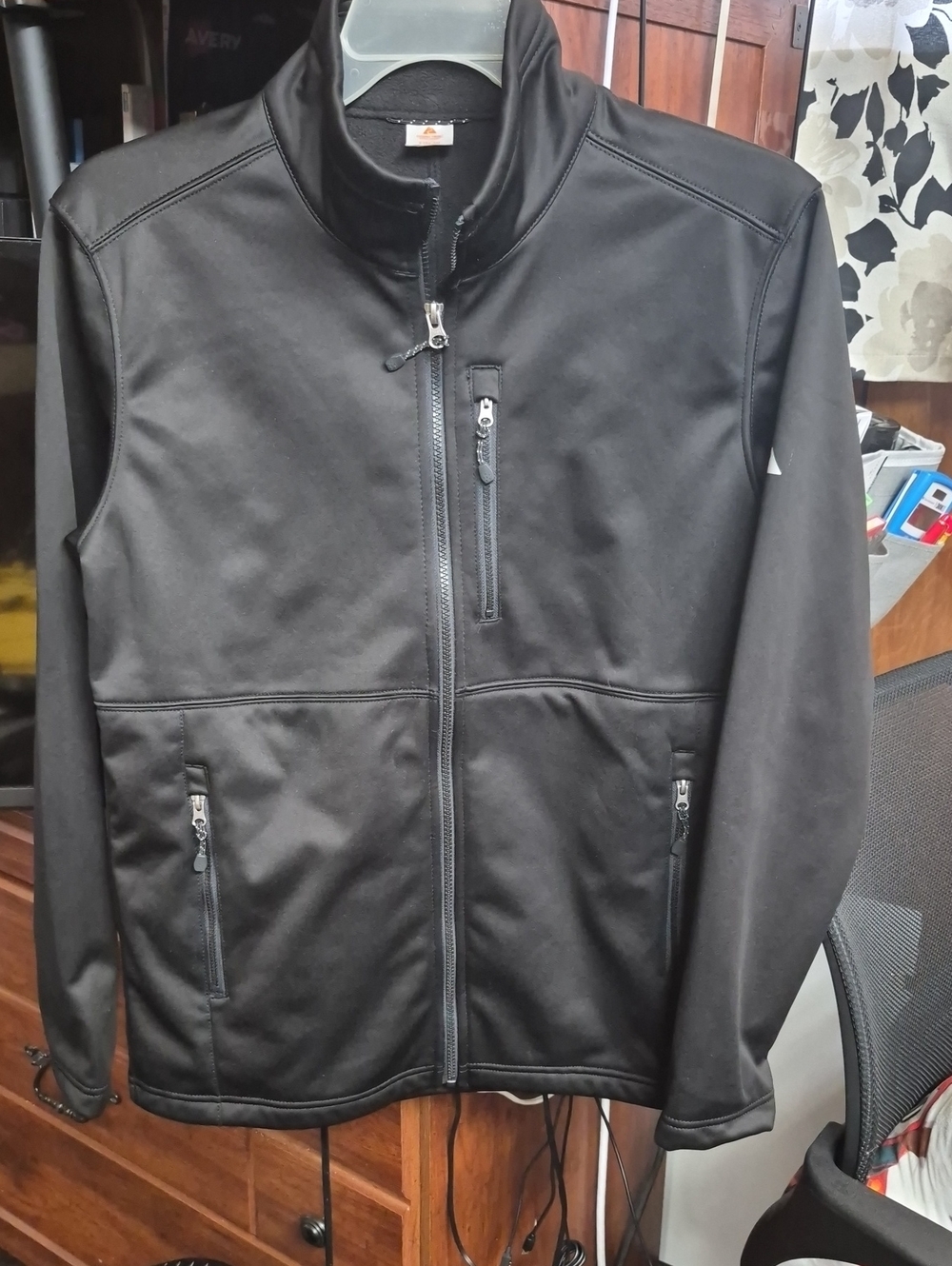 Ozark Trail Black Lightweight Softshell Jacket with Zippered Pockets
